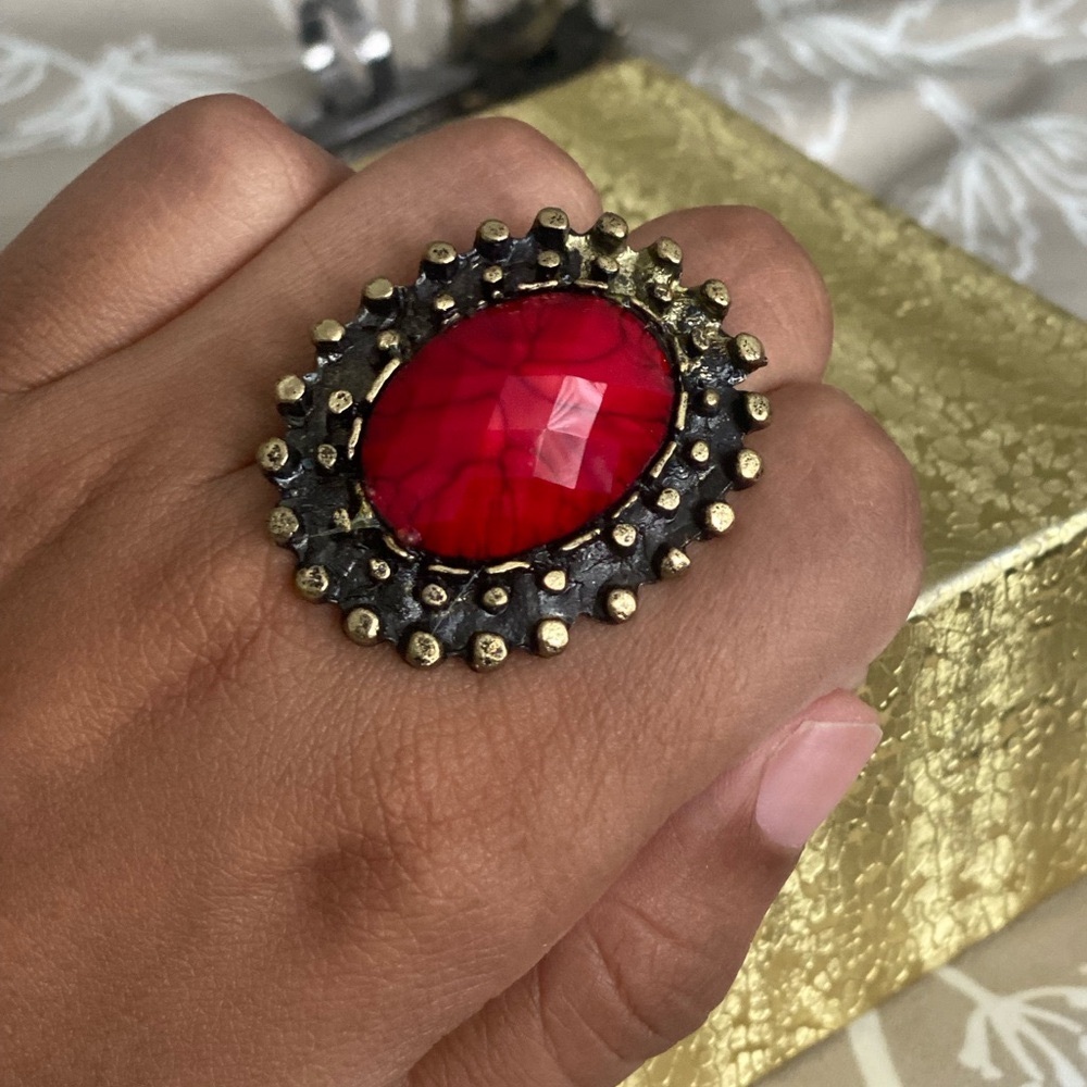 Red Statement Ring